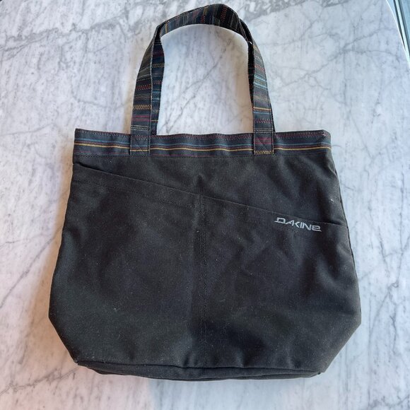 Dakine Striped Trim Black Tote Bag - Picture 1 of 13